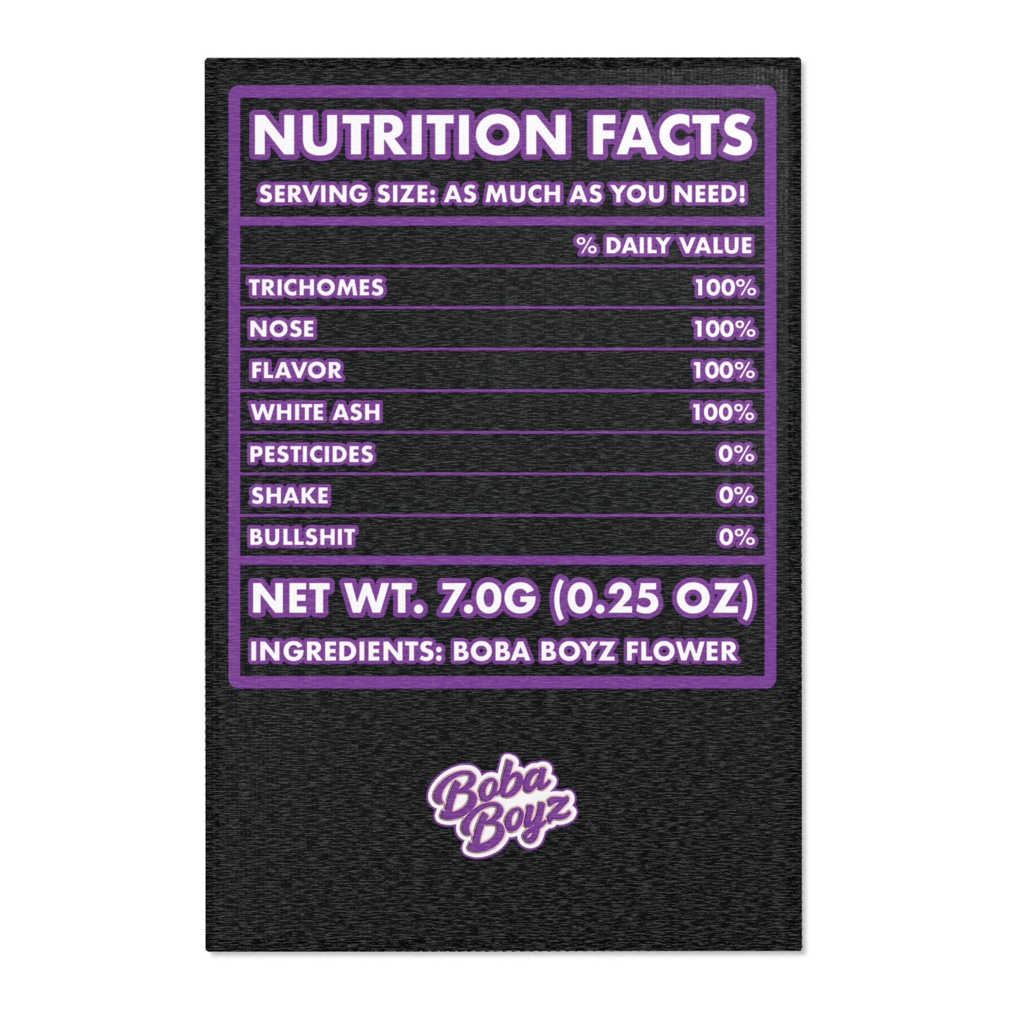 Boba Boyz Nutrition Facts Runner - Purple