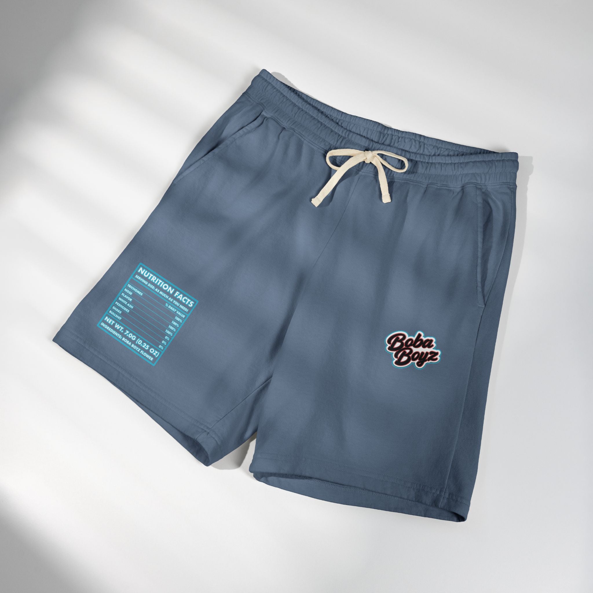 Boba Boyz Sweat Shorts - Blue Logo