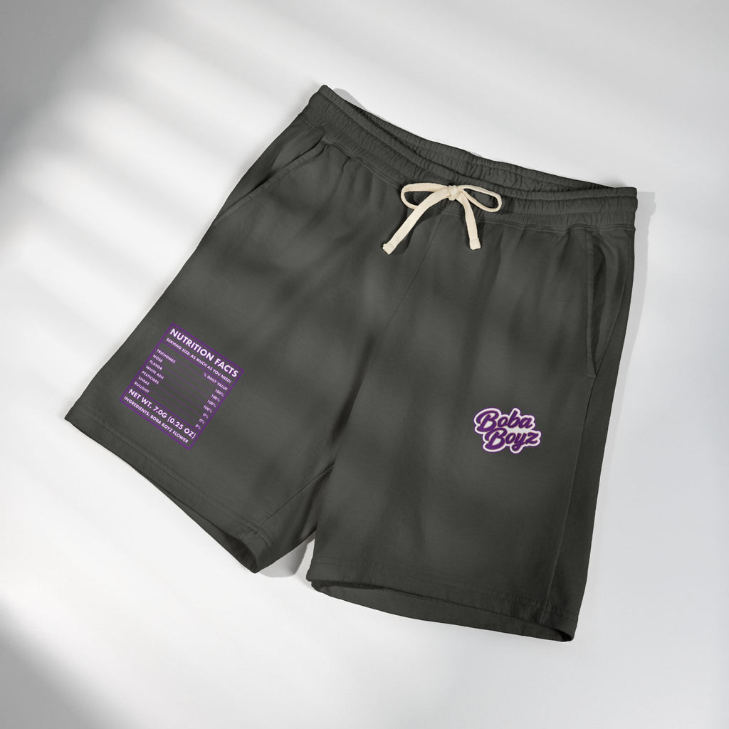Boba Boyz Sweat Shorts - Purple Logo