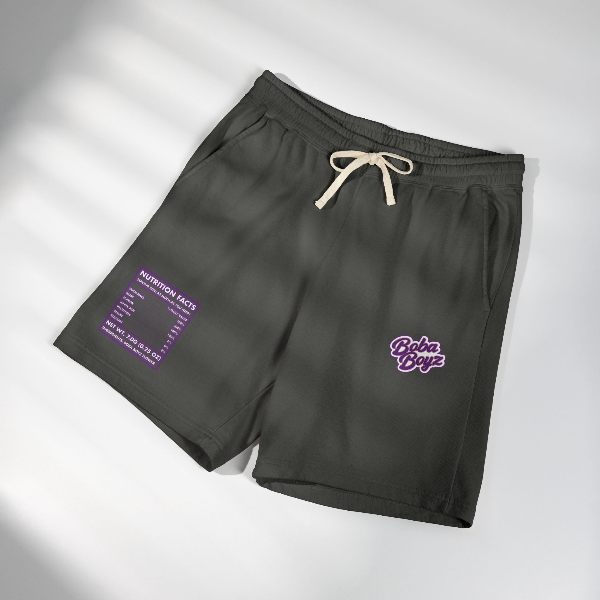 Boba Boyz Sweat Shorts - Purple Logo